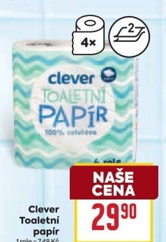 Toaletní papír 2vrstvý Clever