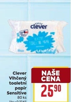 Toaletní papír vlhčený Clever