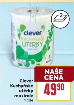 Utěrky kuchyňské 2vrstvé Maxi Clever