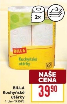 Utěrky kuchyňské 3vrstvé Billa