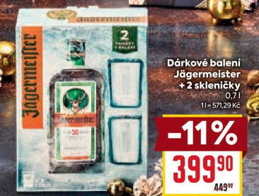 Bylinný likér Jägermeister - dárkové balení