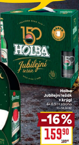 Pivo Jubilejní ležák Holba - dárkové balení