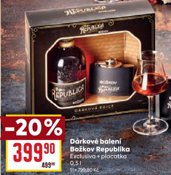 Rum Republica Exclusive Božkov - dárkové balení