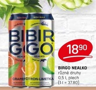 Nealkoholické pivo ochucené Birgo