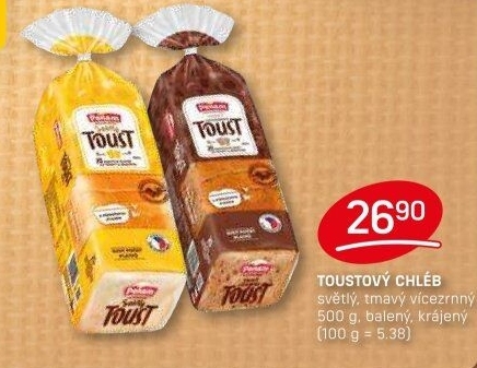Toustový chléb vícezrnný tmavý Penam