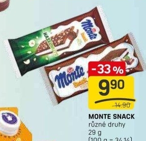 Dezert mléčný Monte Snack Zott