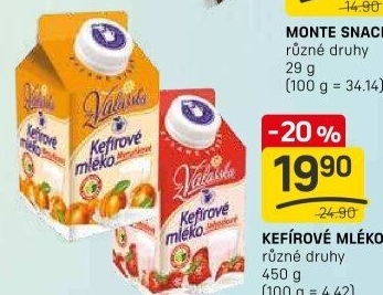 Kefírové mléko ochucené Mlékárna Valašské Meziříčí