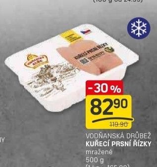 Kuřecí prsní řízky mražené Vodňanské kuře