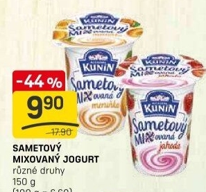 Ochucený jogurt sametový Mlékárna Kunín