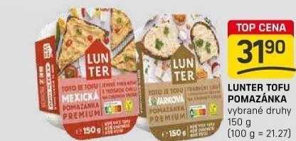 Pomazánky tofu Lunter