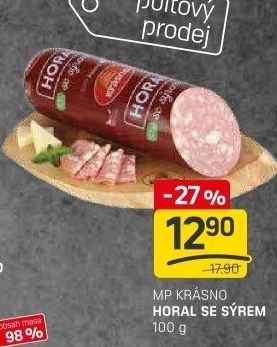 Salám Horal se sýrem Krásno