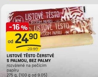 Těsto listové rozválené Lef