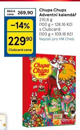 Adventní kalendář Chupa Chups