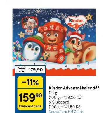 Adventní kalendář Kinder