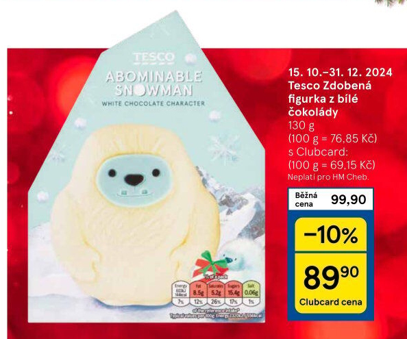 Čokoládové figurky Tesco