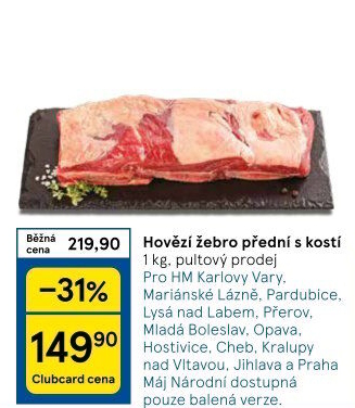 Hovězí žebra s kostí