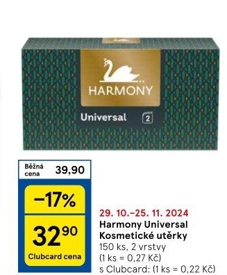 Kapesníčky papírové 2vrstvé Harmony - box