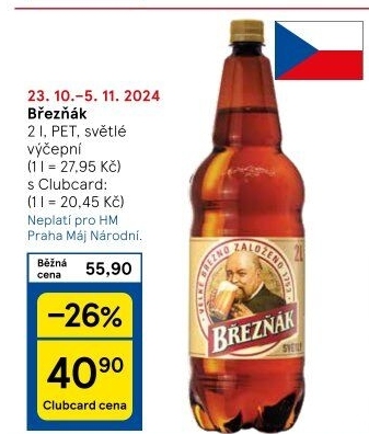 Pivo světlé výčepní 10° Březňák