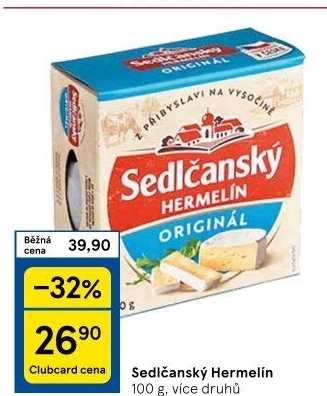 Sýr Hermelín Sedlčanský