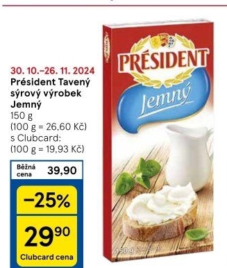 Tavené sýry Président