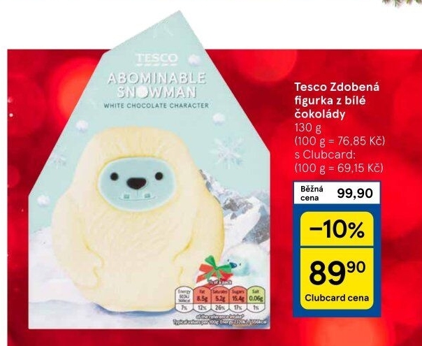 Čokoládové figurky Tesco