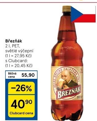 Pivo světlé výčepní 10° Březňák