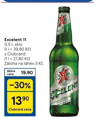 Pivo světlý ležák 11° Excelent