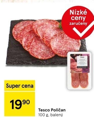 Salám Poličan Tesco