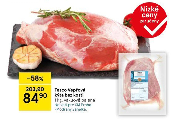 Vepřová kýta bez kosti Tesco