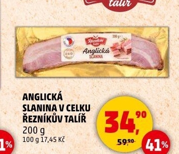 Anglická slanina Řezníkův talíř