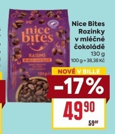 Rozinky v čokoládě Nice Bites