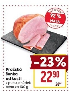 Šunka pražská od kosti nejvyšší jakosti LE&amp