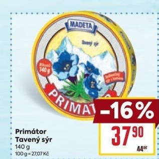 Sýr tavený Primátor Madeta