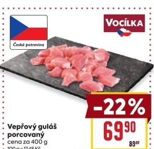 Maso na guláš vepřové Vocílka