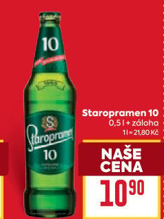 Pivo světlé výčepní 10° Staropramen