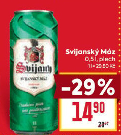 Pivo světlý ležák 11° Svijanský Máz Svijany