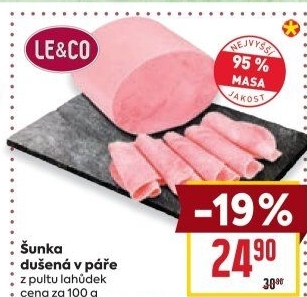 Šunka dušená nejvyšší jakosti LE&amp