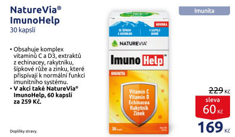 Doplněk stravy ImunoHelp NatureVia Swiss
