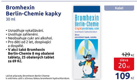 Kapky k léčbě dýchacích cest 12 BC Bromhexin