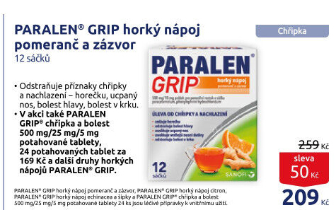 Nápoj horký Paralen Grip