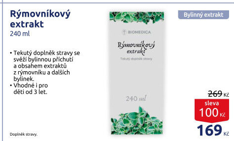 Rýmovníkový extrakt Biomedica
