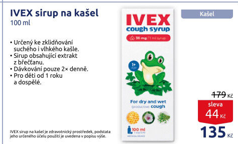 Sirup proti kašli Ivex