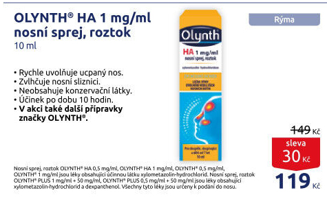 Sprej nosní HA 0,1% Olynth