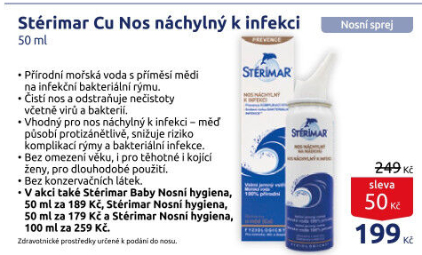 Sprej nosní Nos náchylný na infekci Cu Stérimar