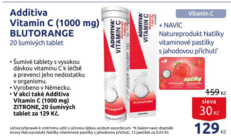 Šumivé tablety Vitamin C Additiva