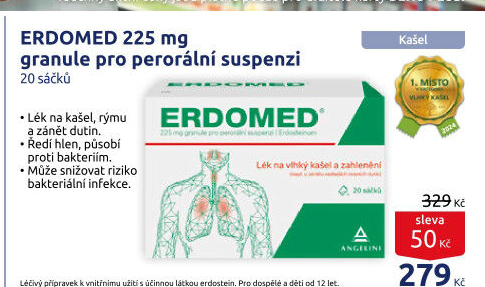 Suspenze na vlhký kašel Erdomed