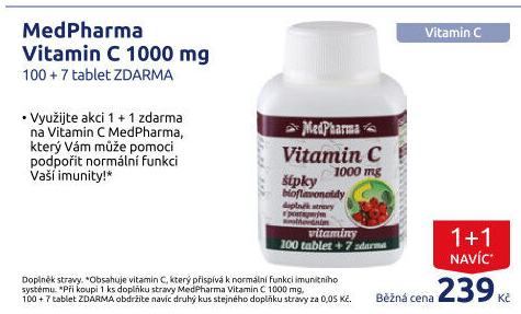 Vitamín C 1000 s šípky MedPharma