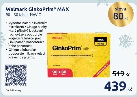 Doplněk stravy GinkoPrim Max Walmark