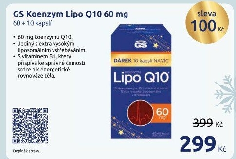 Doplněk stravy koenzym Lipo Q10 GS