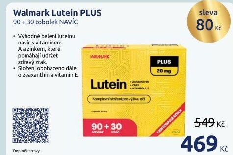Doplněk stravy Lutein Plus Walmark